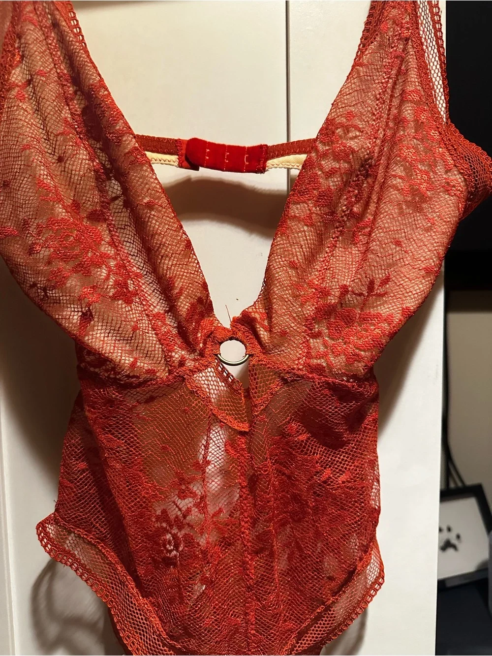 NWT Free People Rust Lace Bodysuit